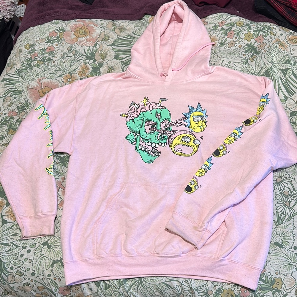 Pink Rick & Morty hoodie